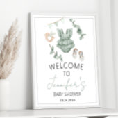 Elegante Eukalyptus-Baby-Dusche Poster