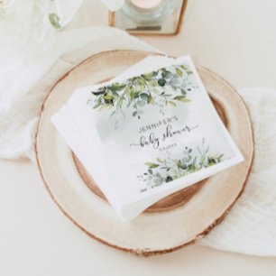 Elegante Eukalyptus-Babydusche Serviette