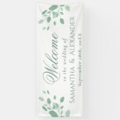 Elegante Eukalyptus-Blätter Begrüßung Banner (Vertikal)