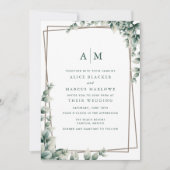 Elegante Eukalyptus-Blätter Botanische Hochzeit Einladung (Vorderseite)