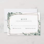Elegante Eukalyptus-Blätter Botanische Hochzeit RSVP Karte (Vorderseite)
