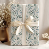 Elegante Eukalyptus-Blätter Creme Geschenkpapier