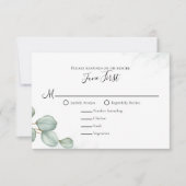 Elegante Eukalyptus-Blätter Einfache Mahlzeiten RSVP Karte