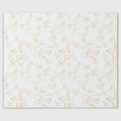 Elegante Eukalyptus-Blätter Imitate Gold Hübsch Geschenkpapier (Flach)