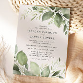 Elegante Eukalyptus-Blätter Moderne Hochzeiten Einladung