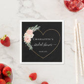 Elegante Eukalyptus Blume Herz Brautparty Serviette (Beispiel)