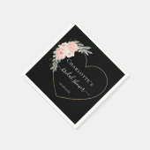 Elegante Eukalyptus Blume Herz Brautparty Serviette (Ecke)