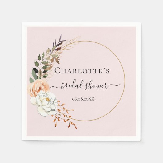 Elegante Eukalyptus-Blume Serviette (Vorderseite)