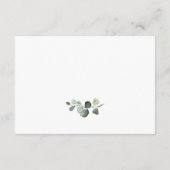 Elegante Eukalyptus Bohemisch Wedding Begleitkarte (Rückseite)