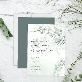 Elegante Eukalyptus Botanische Verlobung Einladung