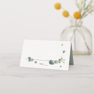 Elegante Eukalyptus Botanische Wasserfarbe Platzkarte