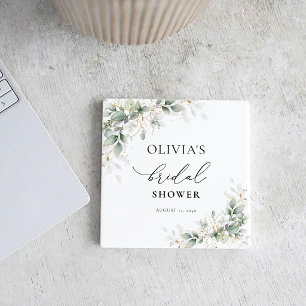 Elegante Eukalyptus-Brautstrauß-Untersetzer Getränkeuntersetzer