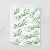 Elegante Eukalyptus floral Aquarellkarten RSVP (Rückseite)