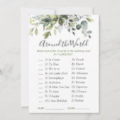 Elegante Eukalyptus Floral Brautparty Game Card Einladung (Vorderseite)