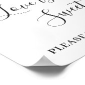 Elegante Eukalyptus Floral Liebe ist Sweet Wedding Poster (Ecke)