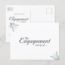 Elegante Eukalyptus Floral Save the Date Verlobung Einladungspostkarte