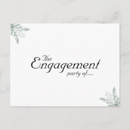 Elegante Eukalyptus Floral Save the Date Verlobung Einladungspostkarte