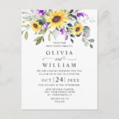 Elegante Eukalyptus Floral Wedding Invitation Card Postkarte (Vorderseite)