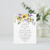 Elegante Eukalyptus Floral Wedding Invitation Card Postkarte (Stehend Vorderseite)