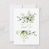 Elegante Eukalyptus Foliage Botanische Hochzeit Dankeskarte (Vorderseite)
