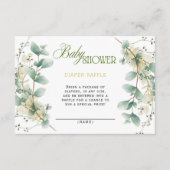 Elegante Eukalyptus-Geschlecht neutrale Windel-Raf Begleitkarte (Vorderseite)