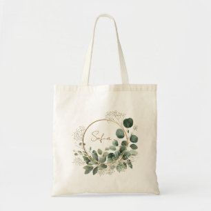 Elegante Eukalyptus-Goldrahmen-personalisierte Tas Tragetasche