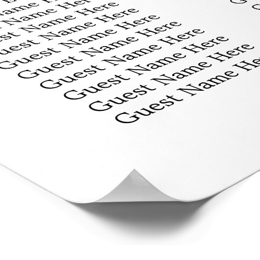 Elegante Eukalyptus Greenerity Hochzeitsstichtabel Poster (Ecke)