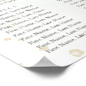 Elegante Eukalyptus Greenerity Hochzeitsstichtabel Poster (Ecke)