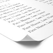 Elegante Eukalyptus Greenerity Hochzeitsstichtabel Poster (Ecke)