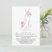 Elegante Eukalyptus-Grün-Brautparty Einladung (Stehend Vorderseite)