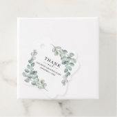 Elegante Eukalyptus-Grün-Hochzeit Geschenkanhänger (Beispiel)