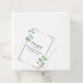 Elegante Eukalyptus-Grün-Hochzeit Geschenkanhänger (Beispiel)
