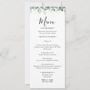 Elegante Eukalyptus-Grün-Hochzeitskarte Einladung