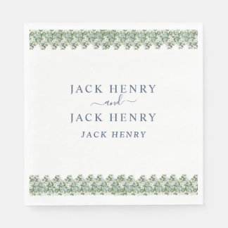 Elegante Eukalyptus-Grün-Hochzeitsservietten Serviette