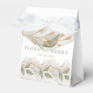 Elegante Eukalyptus-Grün-Wasserfarben-Hochzeit  Geschenkschachtel