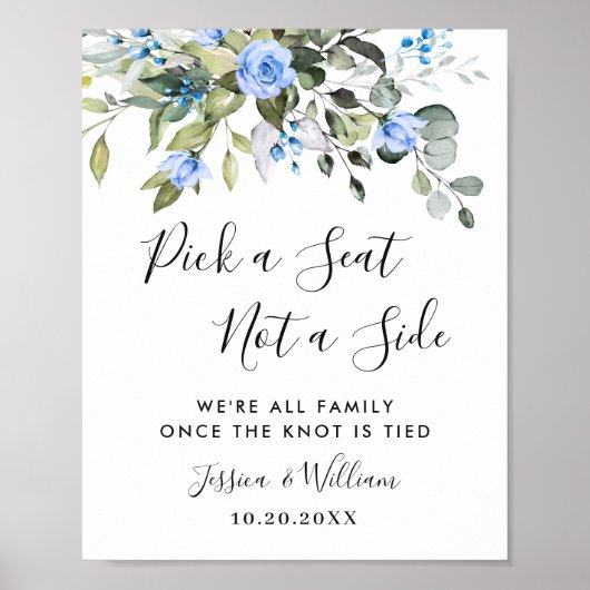 Elegante Eukalyptus Hochzeit Poster (Vorne)