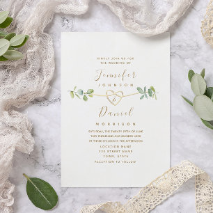 Elegante Eukalyptus-Hochzeitseinladung Einladung