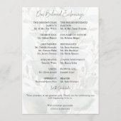 Elegante Eukalyptus-Hochzeitsprogramm-Itinerary-Ka Programm (Rückseite)