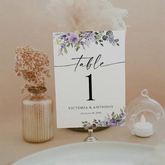 Elegante Eukalyptus Hochzeitstischnummern Tischnummer