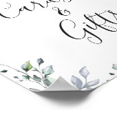 Elegante Eukalyptus-Karten und Geschenke für Hochz Poster (Ecke)