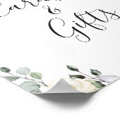 Elegante Eukalyptus-Karten und Geschenke für Hochz Poster (Ecke)