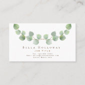Elegante Eukalyptus Leaf Green Gold Jede Aufgabe Visitenkarte (Vorderseite)