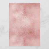 Elegante Eukalyptus Pink Metallic Wedding Einladung (Rückseite)