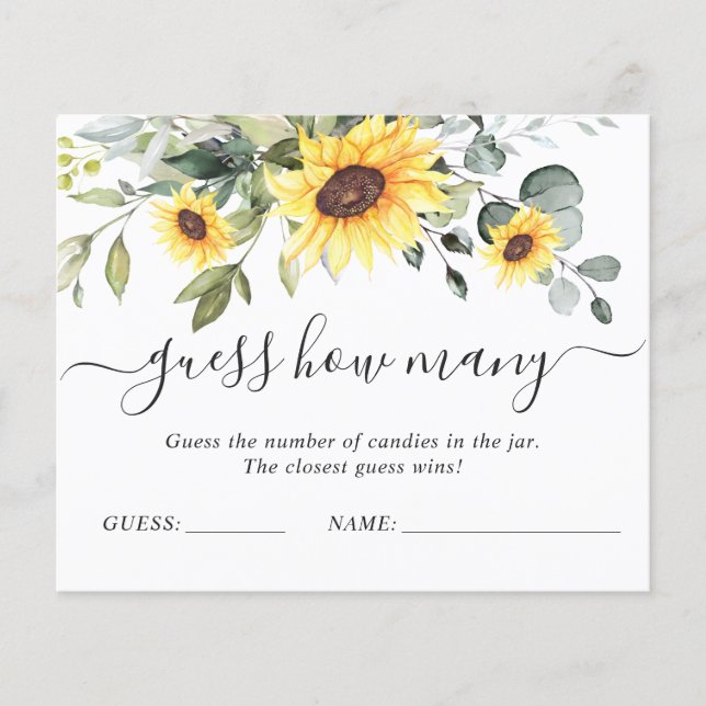 Elegante Eukalyptus rät wie viele Game Card (Vorderseite)