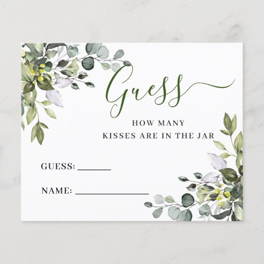 Elegante Eukalyptus rät wie viele Game Card Flyer (Vorne)