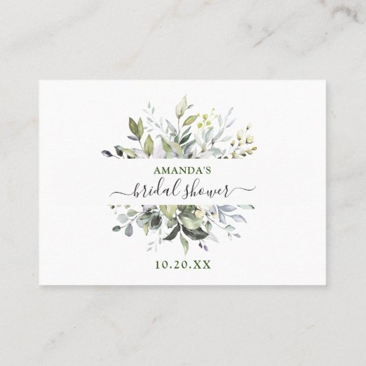 Elegante Eukalyptus rät wie viele Game Card Visitenkarte (Rückseite)