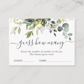 Elegante Eukalyptus rät wie viele Game Card Visitenkarte (Vorderseite)