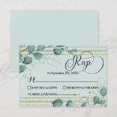 Elegante Eukalyptus Response Card RSVP Karte (Vorne/Hinten)