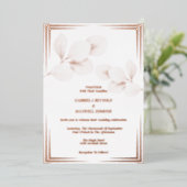 Elegante Eukalyptus Rose Gold Wedding Folieneinladung (Stehend vorne)