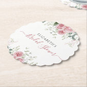 Elegante Eukalyptus & Roses Einladung Untersetzer (angewinkelt)